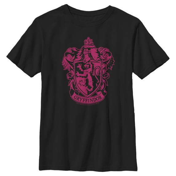 Boy's Harry Potter Gryffindor House Crest Graphic Tee Black Small