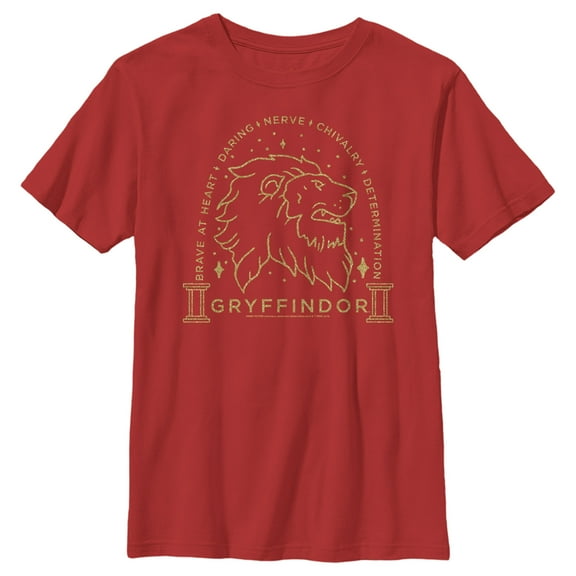 Boy's Harry Potter Gryffindor House Emblem  Graphic Tee Red Large
