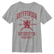 Boy's Harry Potter Gryffindor Quidditch Team Seeker Graphic Tee Athletic Heather Large