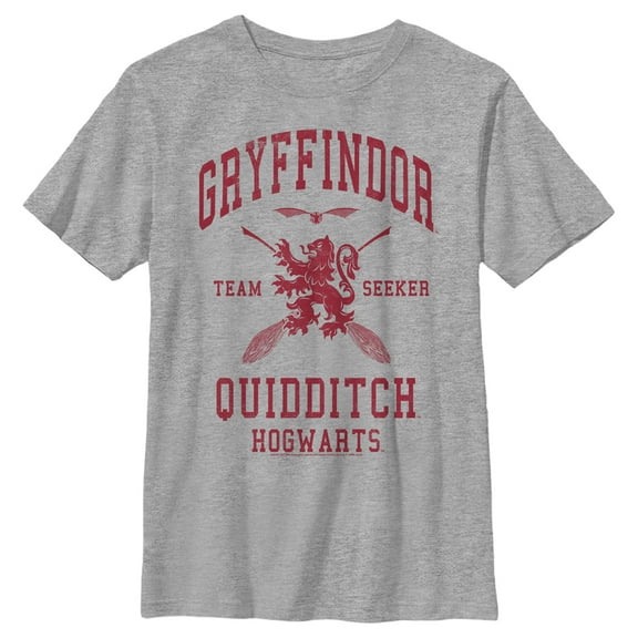 Boy's Harry Potter Gryffindor Quidditch Team Seeker Graphic Tee Athletic Heather Medium