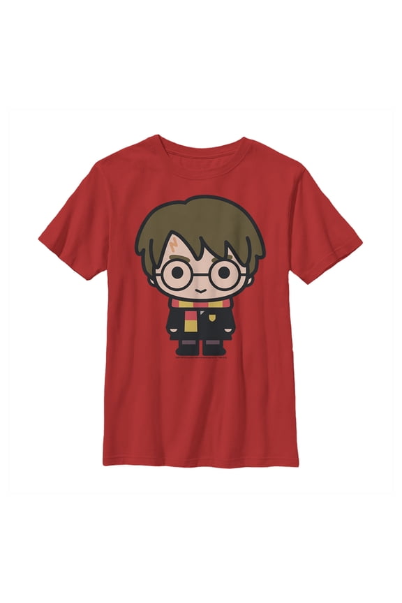 Boy's Harry Potter Harry Kawaii Cutie Graphic Tee Red Small