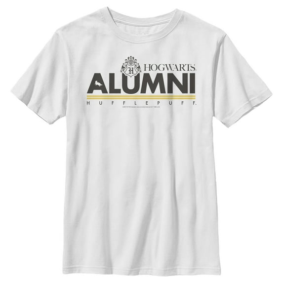 Boy's Harry Potter Hogwarts Alumni Hufflepuff Graphic Tee White X Large
