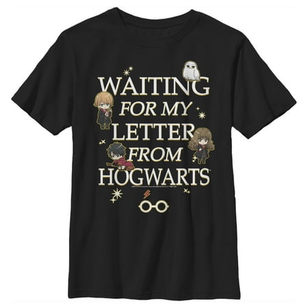 Boy's Harry Potter Letter From Hogwarts Graphic Tee Black Small