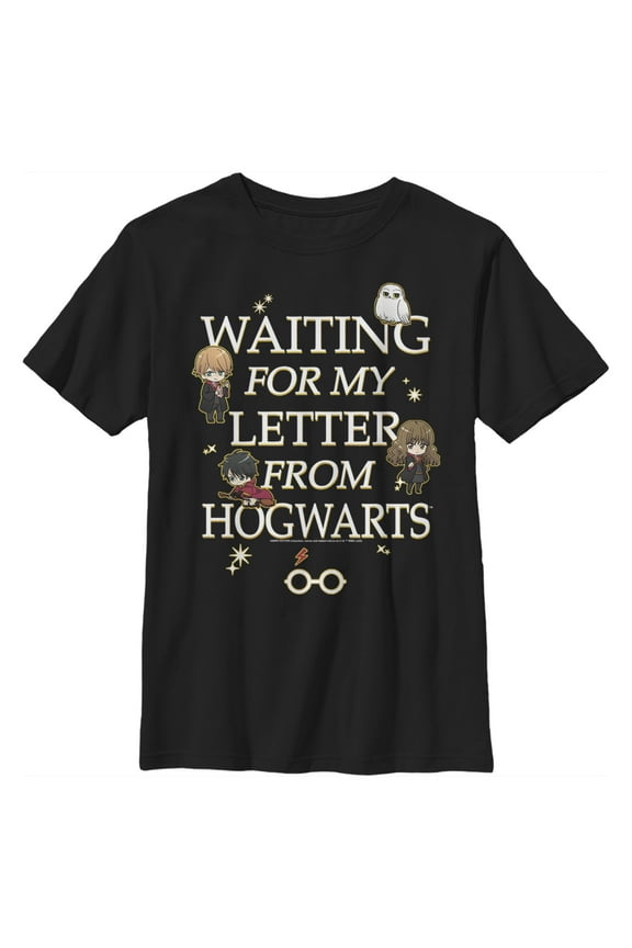 Boy's Harry Potter Letter From Hogwarts Graphic Tee Black X Large