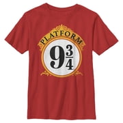 Boy's Harry Potter Platform 9 3/4 Graphic Tee Red X Large