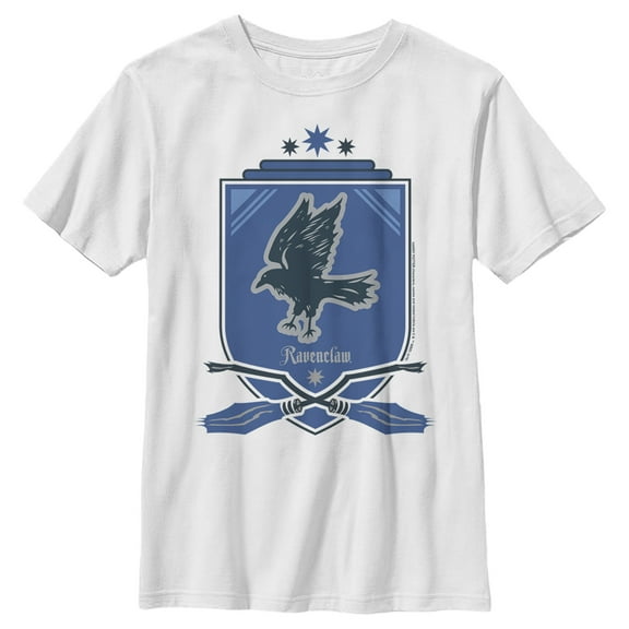 Boy's Harry Potter Quidditch Ravenclaw Team Crest  Graphic Tee White Small