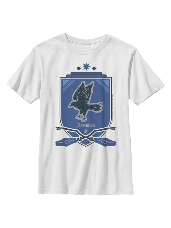 Boy's Harry Potter Quidditch Ravenclaw Team Crest Graphic Tee White X Small