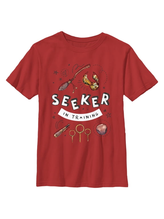 Boy's Harry Potter Quidditch Seeker Training Graphic Tee Red Large