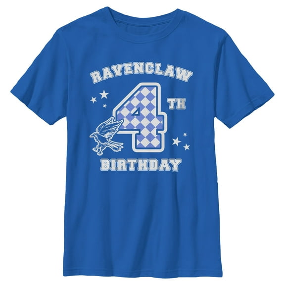 Boy's Harry Potter Ravenclaw 4th Birthday Graphic Tee Royal Blue Small