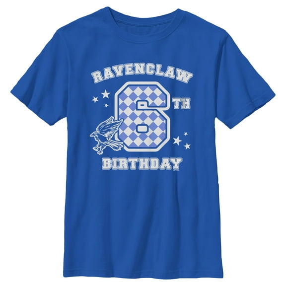 Boy's Harry Potter Ravenclaw 6th Birthday Graphic Tee Royal Blue Large
