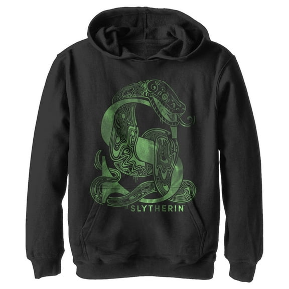 Boy's Harry Potter Slytherin S Logo  Pull Over Hoodie