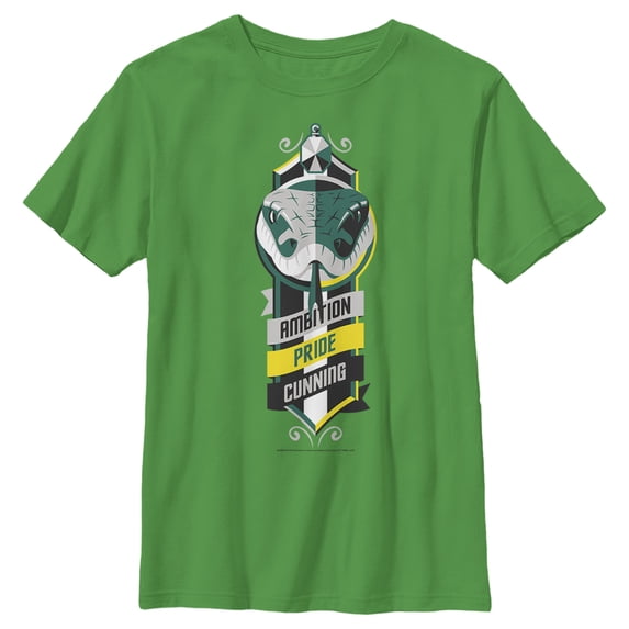 Boy's Harry Potter Slytherin Snake Emblem Graphic Tee Kelly Green Large
