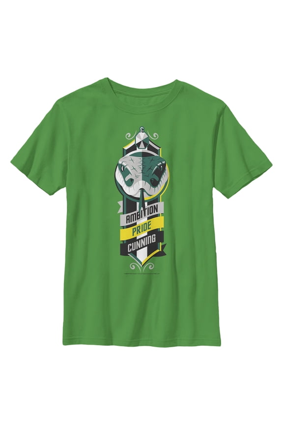 Boy's Harry Potter Slytherin Snake Emblem Graphic Tee Kelly Green Medium