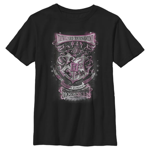 Boy's Harry Potter Triwizard Contestant Hogwarts  Graphic Tee Black X Large