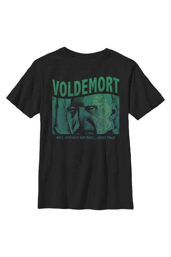 Boy's Harry Potter Voldemort Dark Magic Graphic Tee Black Medium