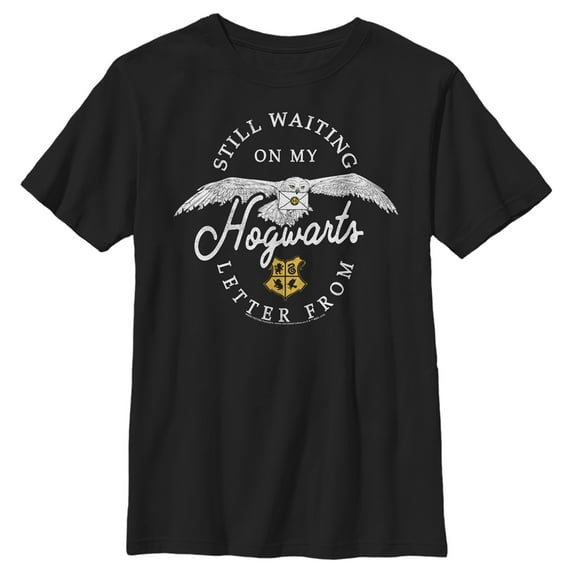 Boy's Harry Potter Waiting for My Hogwarts Letter Graphic Tee Black Small