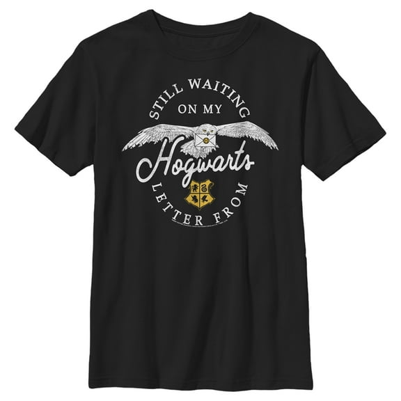 Boy's Harry Potter Waiting for My Hogwarts Letter Graphic Tee Black X Large