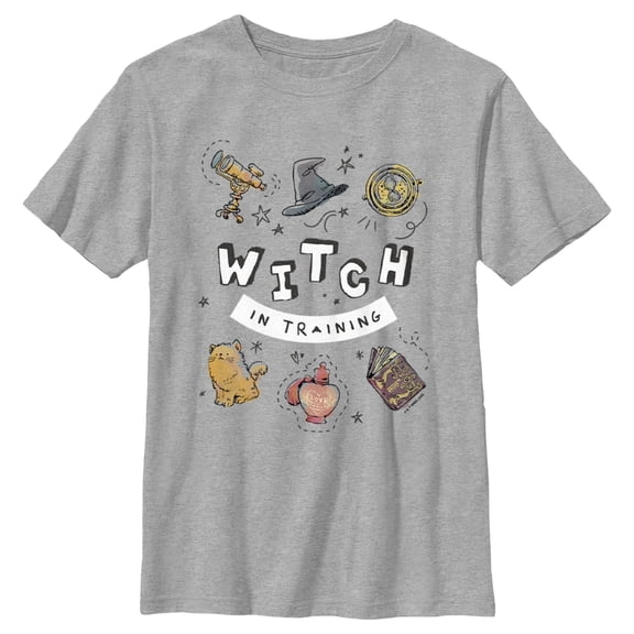 Boy's Harry Potter Witch in Training Graphic Tee Athletic Heather Small