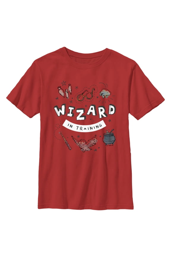 Boy's Harry Potter Wizard Training Graphic Tee Red Small