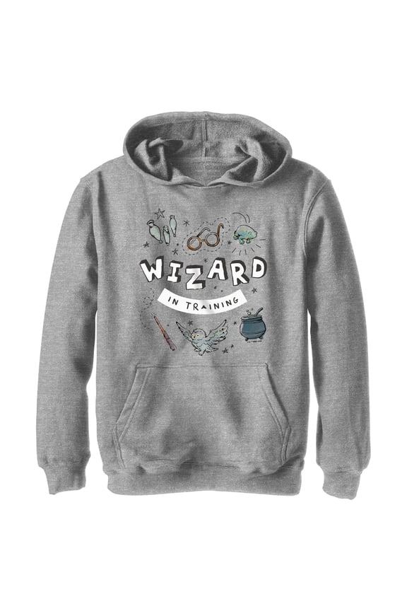 Boy's Harry Potter Wizard Training Pull Over Hoodie Athletic Heather Medium