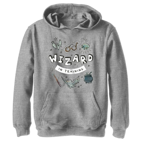 Boy's Harry Potter Wizard Training Pull Over Hoodie Athletic Heather X Large