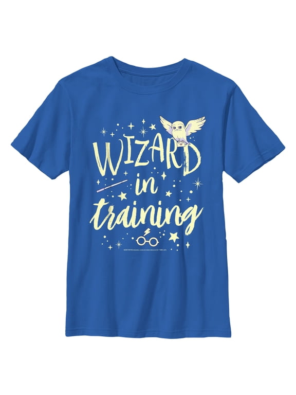 Boy's Harry Potter Wizard in Training Graphic Tee Royal Blue Small