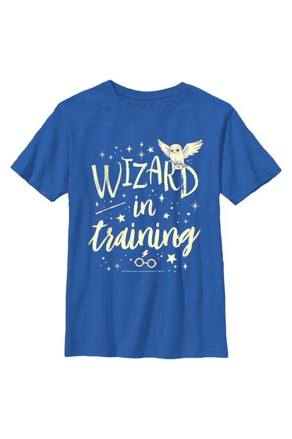 Boy's Harry Potter Wizard in Training Graphic Tee Royal Blue X Large
