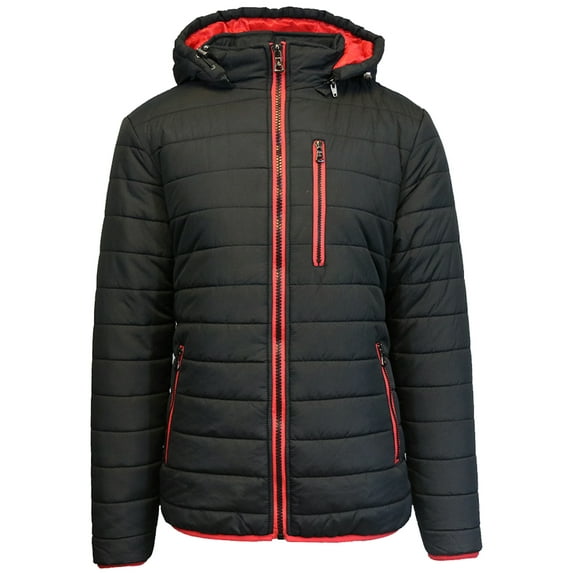 Boy's Heavy Puffer Jacket Coat With Detachable Hood