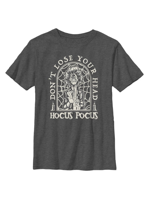Boy's Hocus Pocus 2 Billy Butcherson Lose Your Head Graphic Tee Charcoal Heather Large