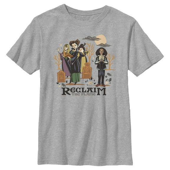 Boy's Hocus Pocus 2 Reclaim the Flame Graphic Tee Athletic Heather Large