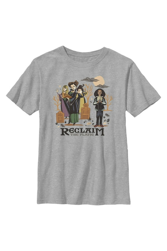 Boy's Hocus Pocus 2 Reclaim the Flame Graphic Tee Athletic Heather Large