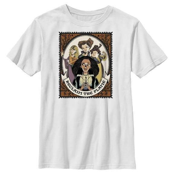Boy's Hocus Pocus 2 Reclaim the Flame Stamp  Graphic Tee White Large