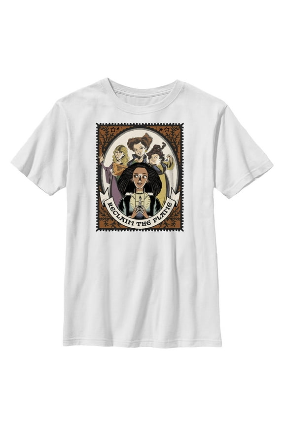 Boy's Hocus Pocus 2 Reclaim the Flame Stamp Graphic Tee White Small