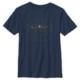 thumbnail image 1 of Boy's Hogwarts Legacy Art Deco Logo  Graphic Tee Navy Blue Small, 1 of 4