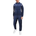 thumbnail image 1 of Boy's Hooded Active Running Casual Jogging Kids Toddler Tracksuit 2 Pcs Set (Navy, 6), 1 of 3