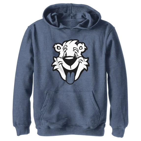 Boy's ICEE Bear Big Smile Pull Over Hoodie Navy Blue Heather X Large