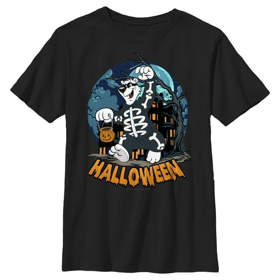 Boy's ICEE Bear Halloween Scare  Graphic Tee Black Small