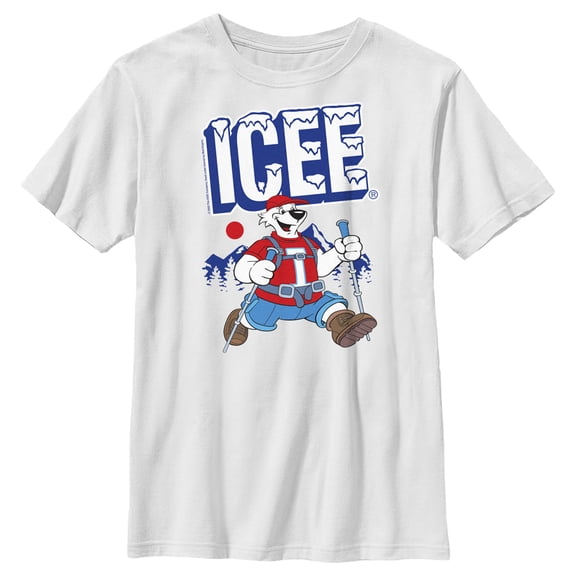 Boy's ICEE Bear Happy Hiking Graphic Tee White X Large