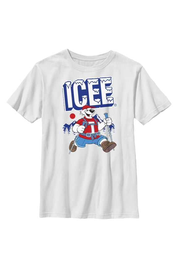 Boy's ICEE Bear Happy Hiking Graphic Tee White X Large