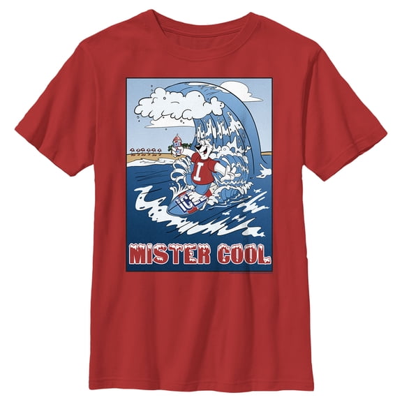 Boy's ICEE Bear Mister Cool Graphic Tee Red Medium