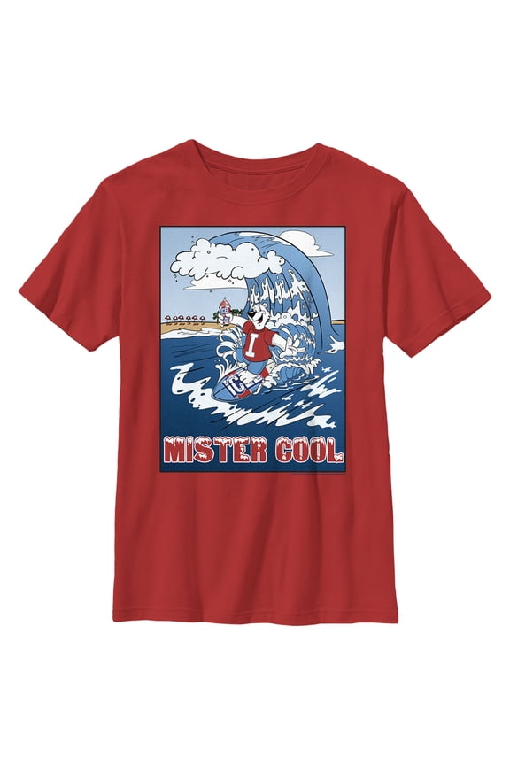 Boy's ICEE Bear Mister Cool Graphic Tee Red Medium
