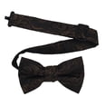 thumbnail image 1 of Boy’s Imperial Chocolate Formal Satin Pre-Tied Bow Tie by Spencer J’s Signature Satin Collection, 1 of 4