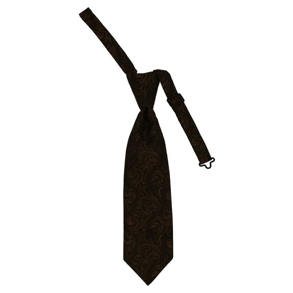 Boy’s Imperial Chocolate Formal Satin Pre-Tied Neck Tie in a Variety of Colors by Spencer J’s Signature Satin Collection