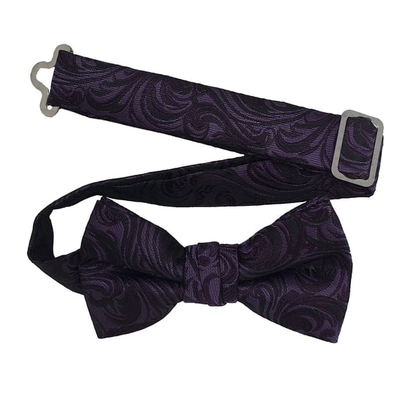 Boy’s Imperial Plum Formal Satin Pre-Tied Bow Tie in a Variety of Colors by Spencer J’s Signature Satin Collection