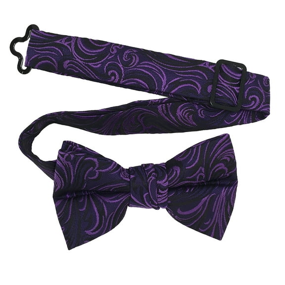 Boy’s Imperial Purple Formal Satin Pre-Tied Bow Tie in a Variety of Colors by Spencer J’s Signature Satin Collection