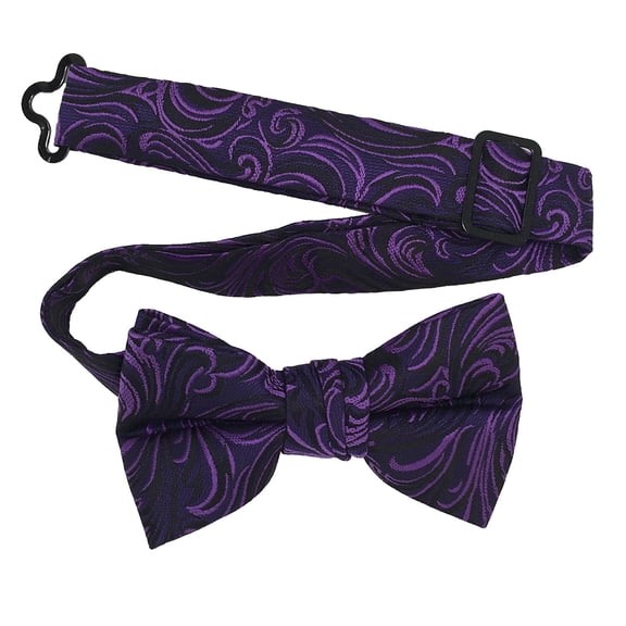 Boy’s Imperial Purple Formal Satin Pre-Tied Bow Tie by Spencer J’s Signature Satin Collection