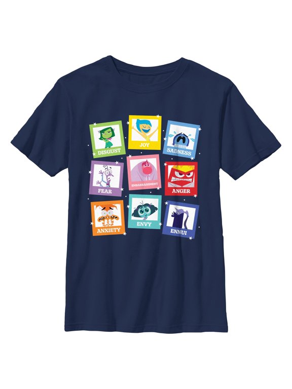 Boy's Inside Out 2 Emotions Portraits Graphic T-Shirt