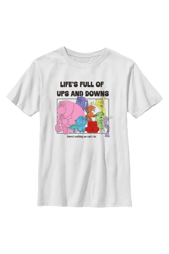 Boy's Inside Out 2 Life's Full of Ups and Downs  Graphic T-Shirt