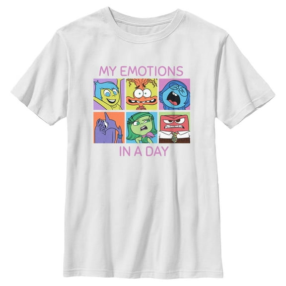 Boy's Inside Out 2 My Emotions in a Day  Graphic T-Shirt