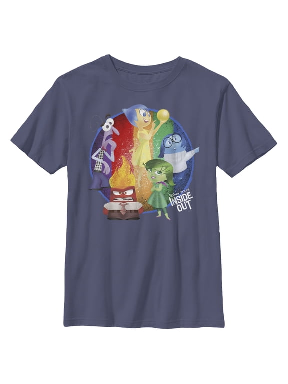 Boy's Inside Out Colorful Circle of Emotions Graphic T-Shirt